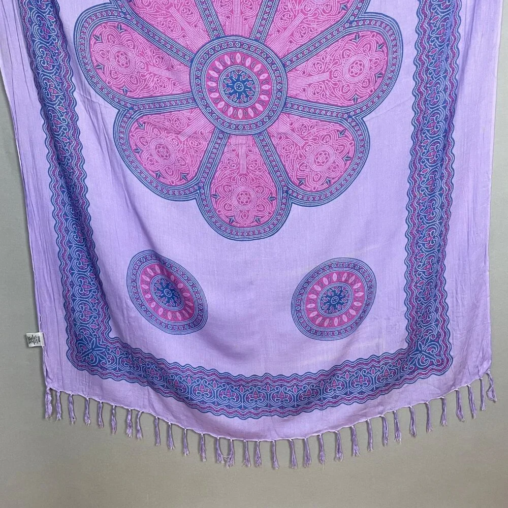 YOA Floral Scarf Shawl Wrap Fringe Mandala‎ Pattern FLAWS Women 62